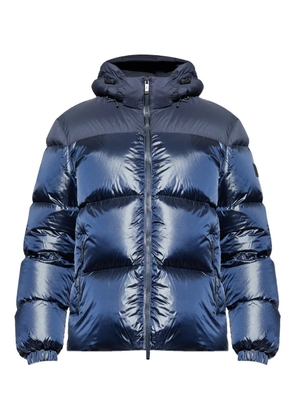 Add hooded puffer jacket - Blue
