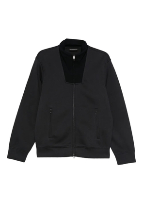 Emporio Armani zip-front panelled jacket - Blue