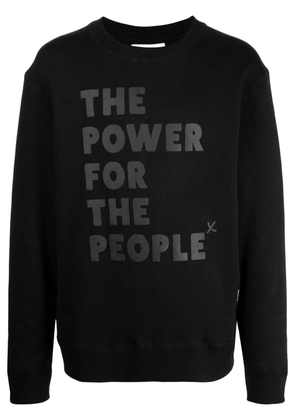 The Power For The People logo-print detail sweatshirt - Black
