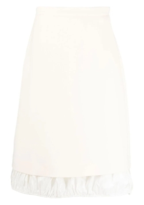 Tory Burch double-faced wool midi skirt - Neutrals