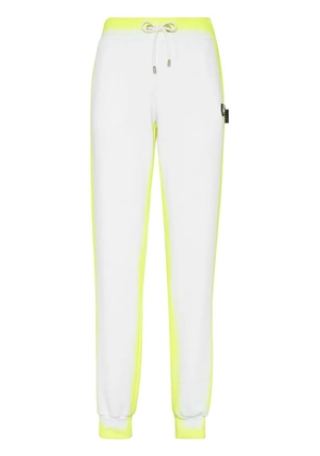 Philipp Plein Fluo cotton track pants - White