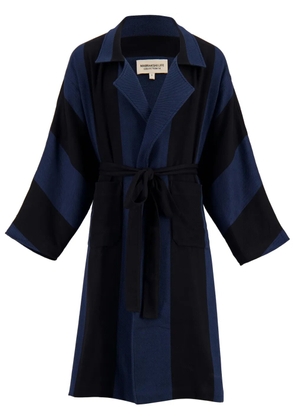 Marrakshi Life striped cotton coat - Black