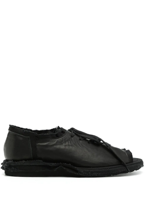 Yohji Yamamoto lace-up leather sandals - Black