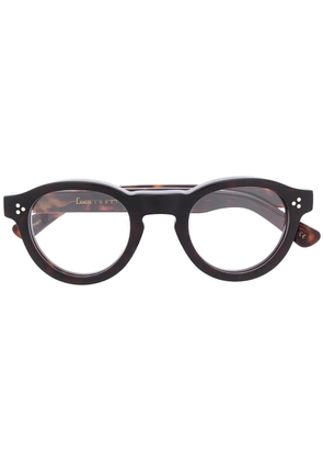 Lesca Gaston round frame glasses - Black