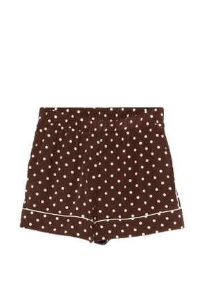 P.A.R.O.S.H. polka dot trim shorts - Brown