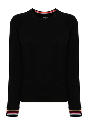 Paul Smith striped-cuff cotton sweatshirt - Black