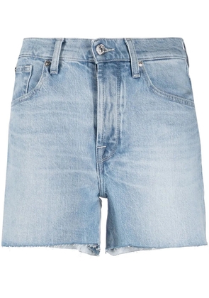 7 For All Mankind raw-cut hem shorts - Blue