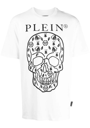 Philipp Plein skull-print round neck T-shirt - White