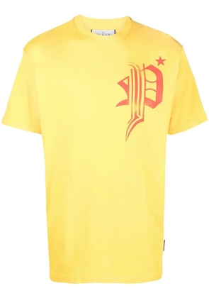 Philipp Plein skull-print detail T-shirt - Yellow