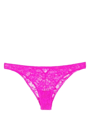 Fleur Du Mal Le Stretch lace cheeky briefs - Pink