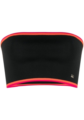 Sonia Rykiel striped knitted crop top - Black