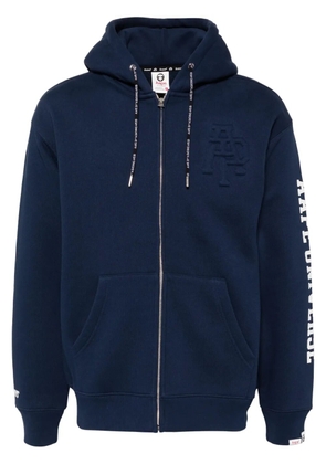 AAPE BY *A BATHING APE® logo hooded jacket - Blue