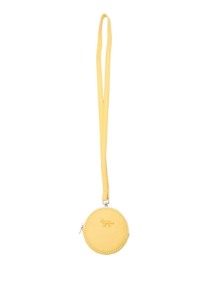 Maison Kitsuné Cloud leather coin purse - Yellow