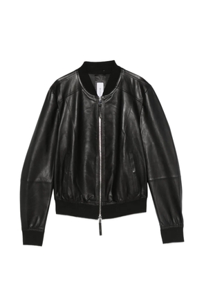 BULLY zip lambskin jacket - Black