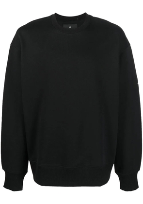 Y-3 logo print crew neck sweatshirt - Black