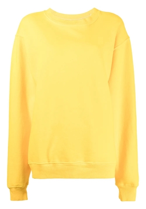 La Detresse The Sun-motif cotton-blend sweatshirt - Yellow