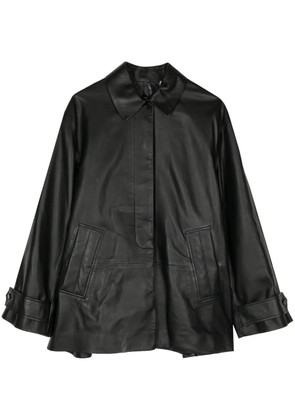 Paul Smith classic-collar leather jacket - Black