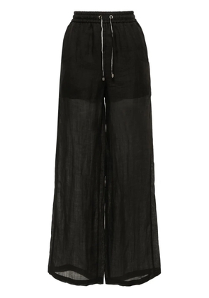 Lorena Antoniazzi semi-sheer straight-leg trousers - Black