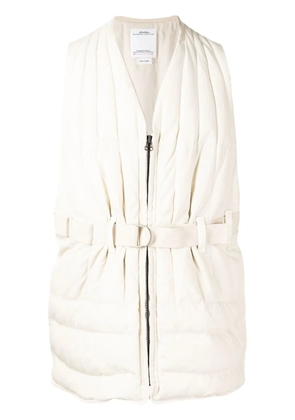 visvim belted padded gilet - White