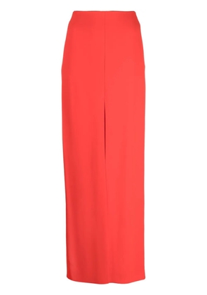 Patou crepe high-waisted maxi skirt - Red