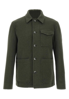 Herno patch-pocket button-fastening shirt jacket - Green