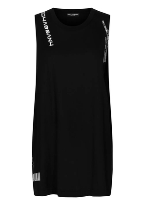 Dolce & Gabbana DGVIB3 logo-print cotton dress - Black