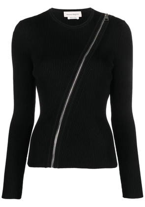 Alexander McQueen zip-detail sweatshirt - Black