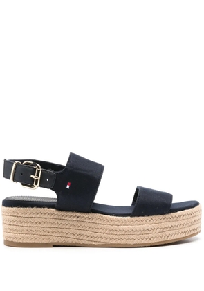 Tommy Hilfiger canvas platform espadrilles - Blue