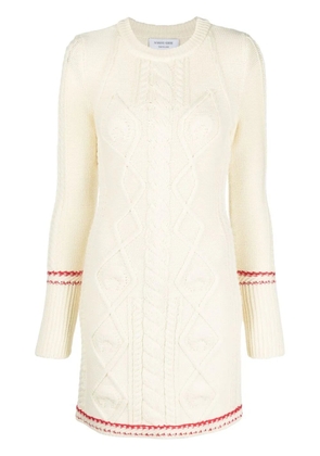 Marine Serre cable-knit wool dress - Neutrals