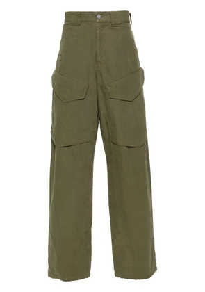 OBJECTS IV LIFE Hiking high-waist cargo trousers - Green