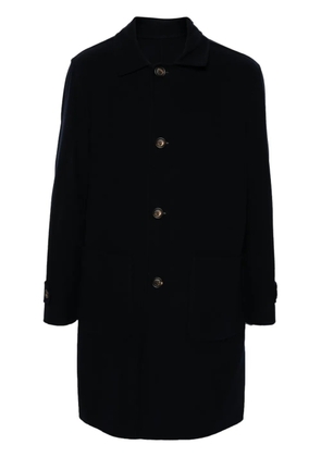 Eleventy single-breasted reversible wool coat - Blue