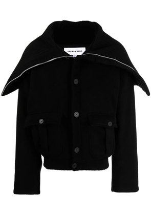 JORDANLUCA long-collar buttoned jacket - Black