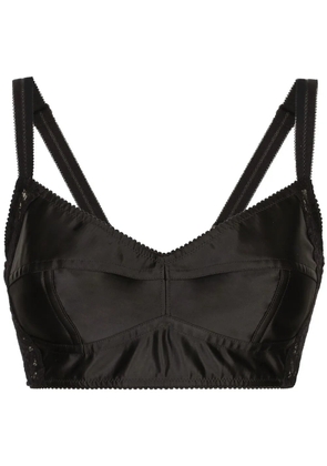 Dolce & Gabbana satin bra top - Black