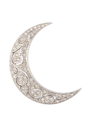 Susan Caplan Vintage 1980s Attwood & Sawyer crystal-embellished brooch - Silver