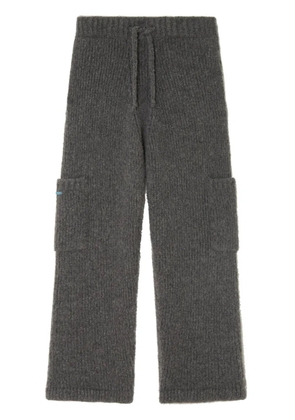 Alanui A Finest knitted straight-leg trousers - Grey