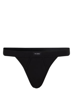 Karl Lagerfeld Essential logo-waistband briefs - Black