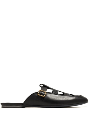 Barrett cut-out leather mules - Black