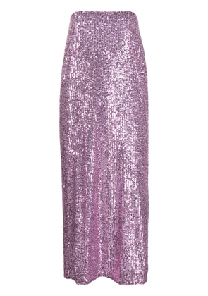 TOM FORD high-waist sequinned maxi skirt - Purple