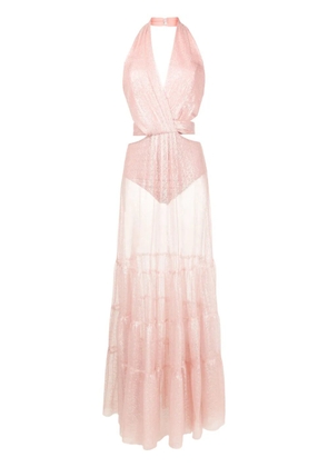 Lethicia Bronstein Milena semi-sheer maxi dress - Pink
