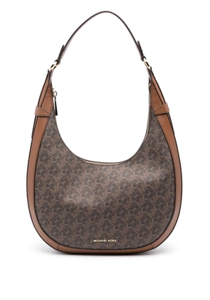 Michael Kors Preston monogram-pattern shoulder bag - Brown