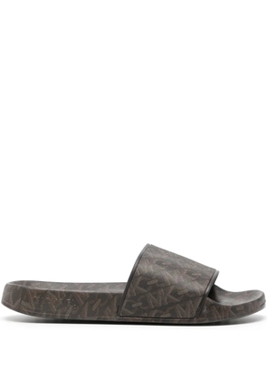 Michael Michael Kors Gilmore logo-print slides - Brown