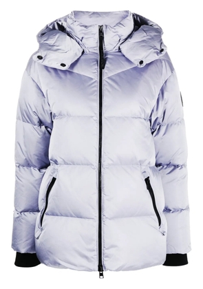 Woolrich logo-patch hooded padded jacket - Purple