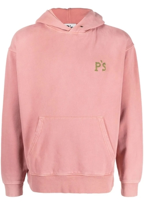 PRESIDENT'S embroidered-logo cotton hoody - Pink
