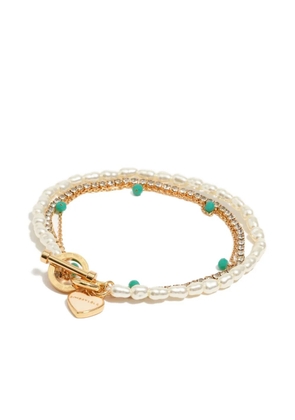 Bimba y Lola double-layer heart-charm bracelet - Gold