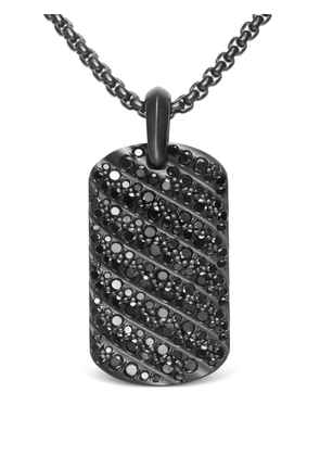 David Yurman Sculpted Cable diamond tag - Black