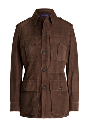 Ralph Lauren Collection suede military jacket - Brown