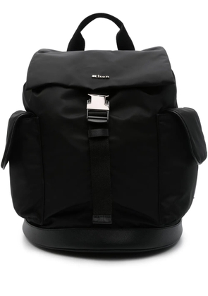 Kiton logo-lettering backpack - Black