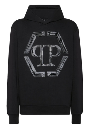 Philipp Plein Strass Hexagon hoodie - Black