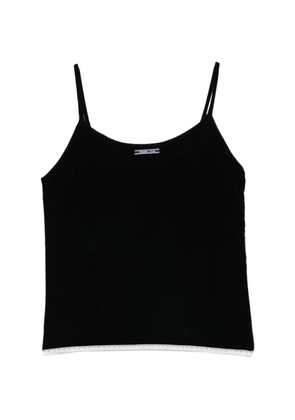Prada logo-patch sleeveless top - Black
