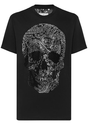 Philipp Plein Paisley Skull-print round-neck T-shirt - Black